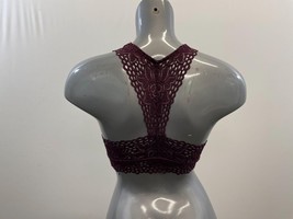Aerie Women&#39;s Purple Lacey Linguine Styled Bra Size Medium Nylon Blend - $7.92