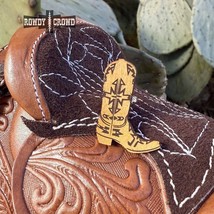 Howdy Honey Leather Western Scarf Slide Tee Clip or Ring - $18.81