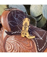Howdy Honey Leather Western Scarf Slide Tee Clip or Ring - $357.51 MXN
