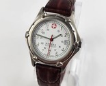 Wenger Swiss Sak DesignMen&#39;s quartz Wrist Watch white dial leather band ... - $63.35
