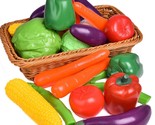 20 Pieces Play Vegetables Playset - Life-Sized Toy Food for Kids Kitchen... - £21.25 GBP