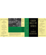 Ernest Hemingway GREEN HILLS OF AFRICA facsimile dust jacket for the 1st... - €18,97 EUR