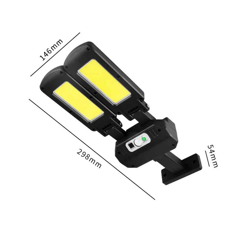 Kedu LED Wall Lamp Solar Street Light 4 Modes 5500K Highlight Lens COB LED PIR W - £218.11 GBP