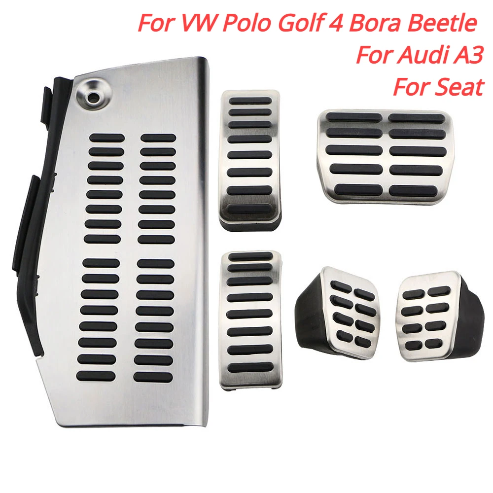 Car Pedal Stainless Steel Pad Foot Rest FOR Volkswagen Polo VW Golf 4 Bora - $7.93+