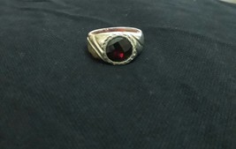 Red Garnet Silver Ring. - £197.71 GBP