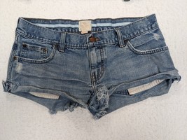 Abercrombie Womens Cutoff Jean Shorts Distressed Size 14 Cotton Blue - £15.19 GBP