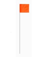 25 Orange PVC Marking Marker Flags 2&quot; x 3&quot; x 15&quot;tall wire Yard Presco 23... - $615.83 MXN