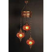 LaModaHome Chandelier, Ceiling Lights, Turkish Lamps, Hanging Mosaic Lights, Pen - £84.39 GBP