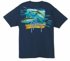 Guy Harvey Mens Tuna T-Shirt Small Navy blue - $19.30