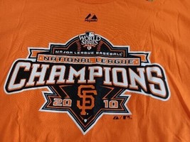 Majestic San Francisco Giants World Series 2010 National Champions T-Shirt XL - £14.68 GBP