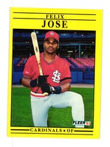 1991 Fleer #636 Felix Jose St. Louis Cardinals - $3.00