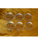6 PACK GLASS COASTERS SALE Decorative Ash Trays or Candle Wax Plates ❃ F... - €6,85 EUR