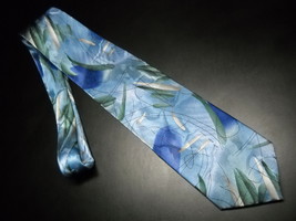 J Garcia Neck Tie Collection 37 Trees Hues of Blues Greens 2004 Silk - £8.75 GBP