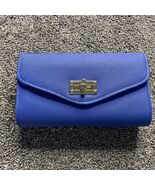 Unbranded PVC Turn Lock Clutch and/or Shoulder Purse Blue Gold Tone 9”x5” - $11.95