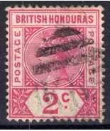 ZAYIX British Honduras 39 Used 2c carmine rose Victoria, Wmk 2, p 14 113... - £1.18 GBP