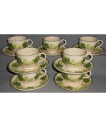 Set (7) Franciscan IVY PATTERN Cups and Saucers - MADE IN CALIFORNIA - €59,39 EUR