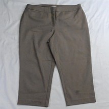 Fabulously Slimming Chicos 2.5 / 14 Tan Brown Tapered Stretch Womens Dress Pants - $16.99