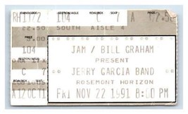 Jerry Garcia Bande Concert Ticket Stub Novembre 22 1991 Chicago De L&#39;Illinois - £39.88 GBP