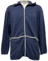 Chico&#39;s Zenergy Women&#39;s Navy Blue Full Zip Jacket Size 2 - £23.78 GBP