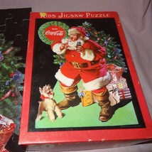 Coca Cola Santa Jigsaw Puzzle Kids 60 Pieces Christmas Hallmark Tree Dog - £14.77 GBP