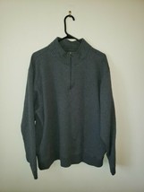LL Bean Mens L 1/4 zip Sweater Gray  - £40.67 GBP