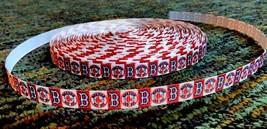 3/8&quot; Boston Red Sox Inspired Ribbon - 5 yd. - £7.78 GBP
