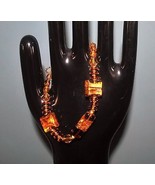 Murano Amber Glass Beads Infused w/ Gold - Adj. 8&quot;  to 10&quot; NIB (JT3) - $471.01 MXN