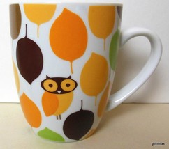 Rachel Ray Little Hoot Mug Owl and Leaves 4.25&quot; - £11.65 GBP