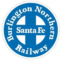 Burlington Northern Santa Fe Railroad Railway Train Sticker Decal Blue R580 - £1.55 GBP+