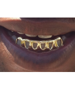 custom gold teeth grillz frame top or bottom - £82.09 GBP