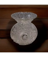 Vintage KIG Malaysia Clear Glass Candy Dish Fleur-de-lis Hearts - $9.89