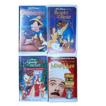 4 VHS Children and Family Movies Mouse Hunt Beauty and the Beast Pinocchio #2 - £6.29 GBP