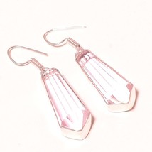 Kunzite Pencil Shape Handmade Christmas Gift Earrings Jewelry 2.20&quot; SA 3914 - £5.62 GBP