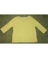 SOLID YELLOW Knit Top Plus Size L Rebecca Malone - €11,15 EUR