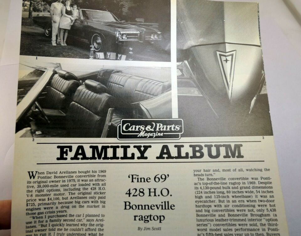 Pontiac Cars &amp; Parts Magazine clipping advertisement Ad Family Album 196... - $9.47