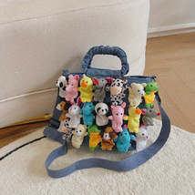 [Cute Cartoon Tote] Cute Cartoon Tote Bag - Lovely Doll Decor Crossbody ... - $18.42+