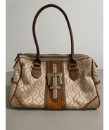 Tignanello Cotton/Polyester Bowler Bag, Medium, Tan/Brown - $85.00