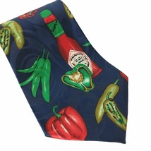 Renaissance Hot Sauce Hot Pepper Jalapeno Bell Pepper Novelty Necktie - £16.55 GBP