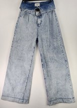 Twelve by Ontwelfth Jeans Womens Small Blue High Rise Belted Wide Leg Pants - £30.05 GBP