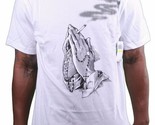 LRG Prayin Hands With Smoke and Taco Men&#39;s Graphic Tee NWT White Black - $20.99
