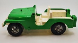 Hubley Die Cast & Plastic Mighty Metal GI Jeep Green Missing Windshield USA 1710 - $19.60