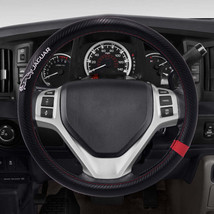 BRAND NEW JAGUAR 15&#39; Diameter Car Steering Wheel Cover Carbon Fiber Style Look - £19.75 GBP