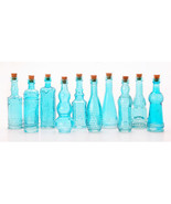 Blue Glass Bottles 5 Inch - £12.62 GBP