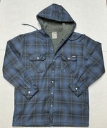 Dickies Blue Plaid Fleece Lined Hooded Flannel Shirt Jacket Mens Size Lg... - $51.18 CAD