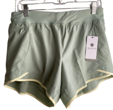 Apana Yoga Lifestyle Activewear Shorts Womens  L Moss Green AF1358 - £8.96 GBP
