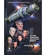 BABYLON 5 Original Trimmed Paper TV Series Advertisement 1993 Bruce Boxl... - $16.21 CAD