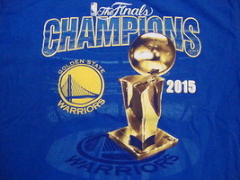 NBA Golden State Warriors National Basketball Fan 2015 Champions Blue T Shirt M - £12.03 GBP