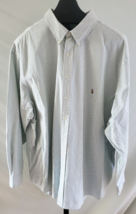NWT Ralph Lauren Classic Fit Green White Striped Shirt Men Size 4XB Long... - $44.54