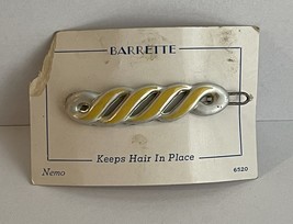 Unworn VTG 60s Nemo Hair Clip Barrette Yellow, Silver 6520 BOHO MCM Funk... - $269.74 MXN