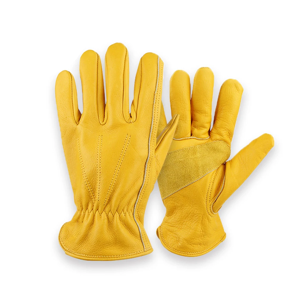 Work Gloves Leather Building  Mechanical Gardening Construction Bi Protection Sa - £45.78 GBP